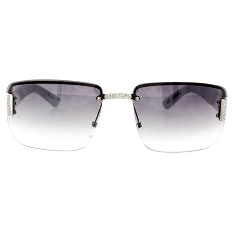 medium rimless sunglasses with gucci logo